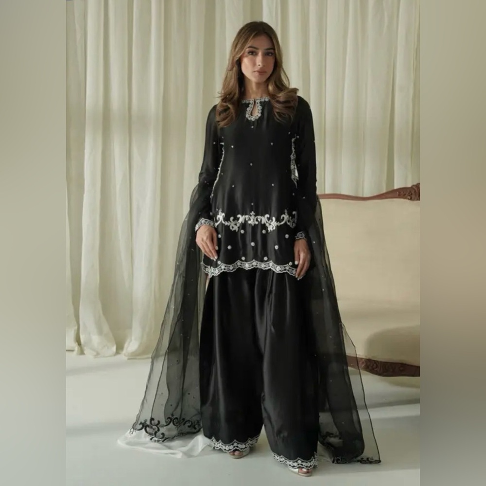 Moire by Asma - Pakistani 3 Piece Suit (LILA)